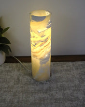 Load image into Gallery viewer, Honey Yellow Onyx Stone Lamp, Onyx Stone Lamp
