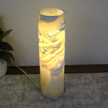 Load image into Gallery viewer, Honey Yellow Onyx Stone Lamp, Onyx Stone Lamp
