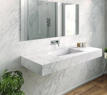 Load image into Gallery viewer, Carrara Marble Sink | Luxury Marble Countertop with Basin 40&quot; X 20&quot;  X 6&quot;
