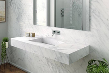 Load image into Gallery viewer, Custom Carrara Marble Sink | Luxury Marble Countertop with Basin 40&quot; X 20&quot;  X 6&quot;
