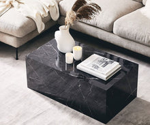 Load image into Gallery viewer, Black Marble Coffee Table | Nero Marquina Marble Coffee Table 40&quot;
