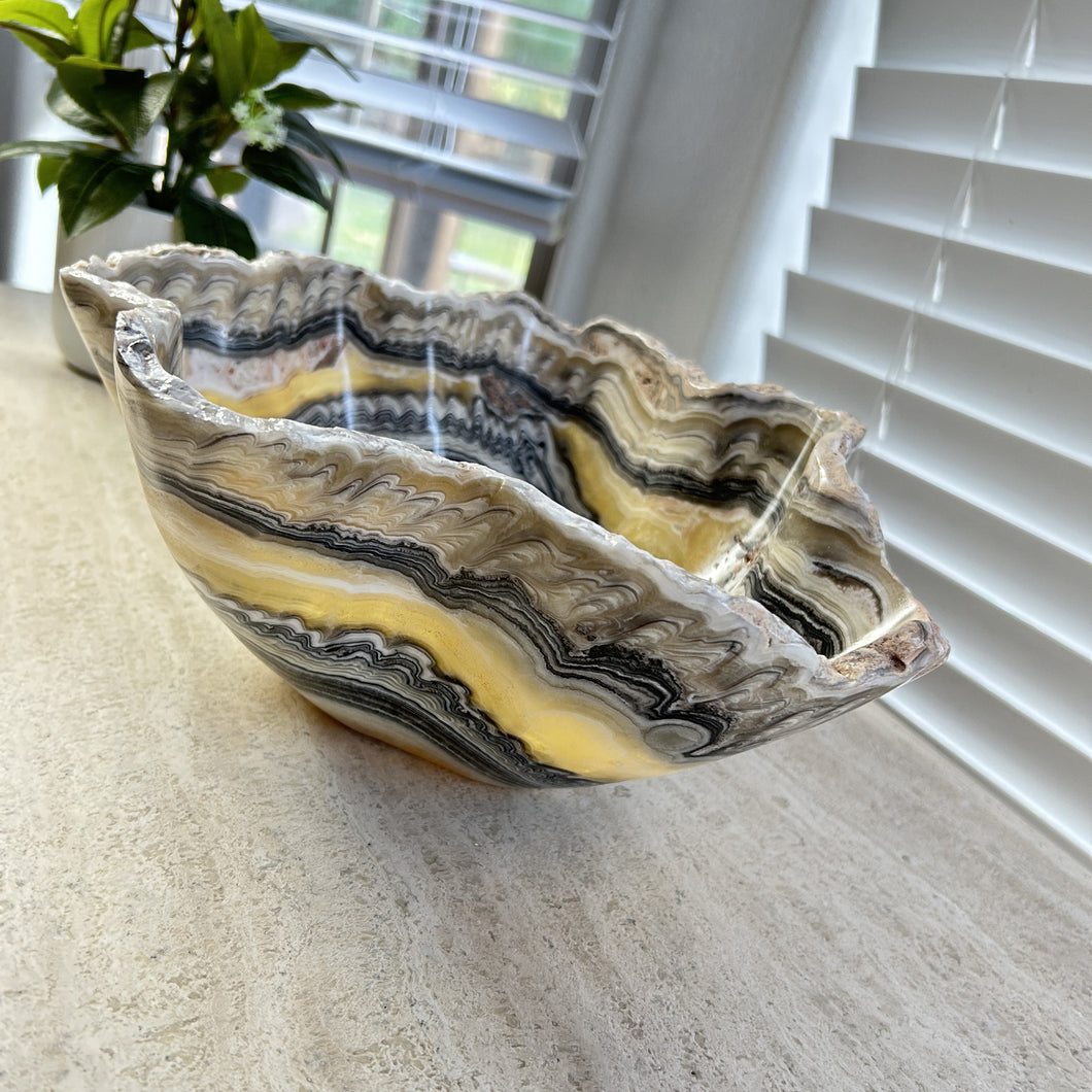 Natural Zebra Onyx Hand Craved Bowl |Mini Bowl / BM03