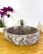 Load image into Gallery viewer, 2 Light Purple Calcite Stone Vessel Sink
