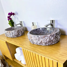 Load image into Gallery viewer, 2 Light Purple Calcite Stone Vessel Sink
