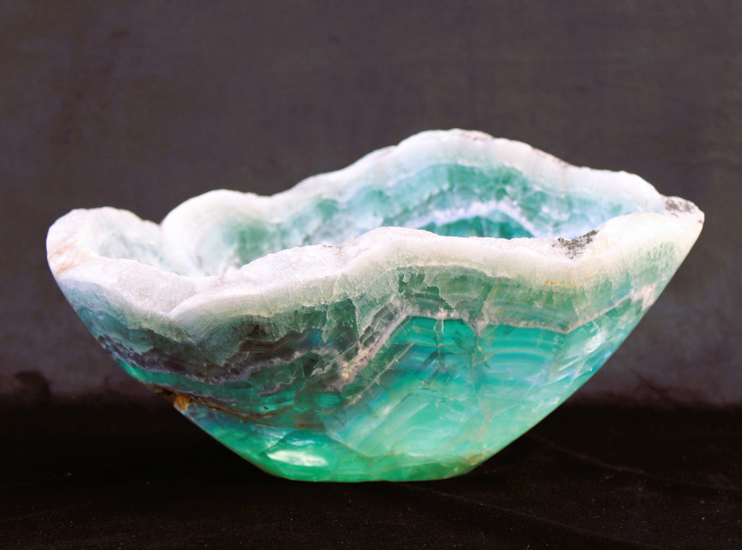 Unique Fluorite Bowl  Fluorite Crystal Centerpiece Fluorite Decorative Bowl