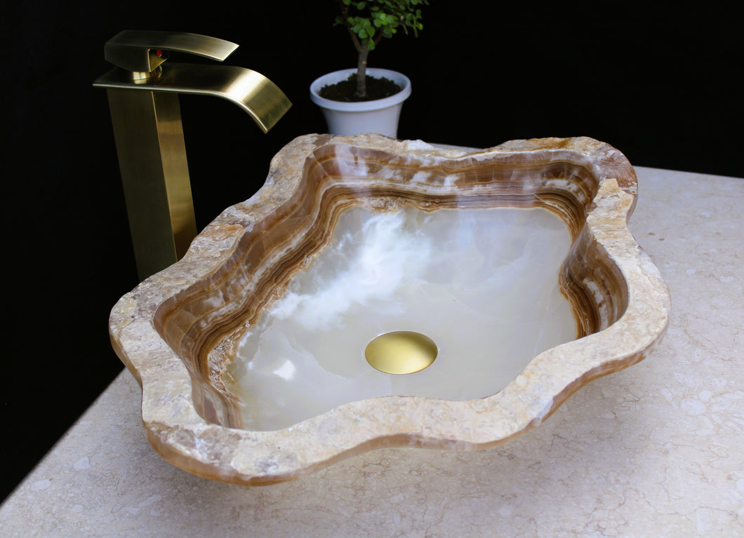 Natural Stone Sink - Modern Sink - Handmade Onyx Sink2