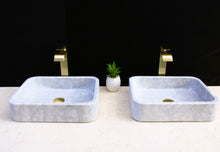 Load image into Gallery viewer, Two Marble Stone Vessel Sink | Natural Stone Sink
