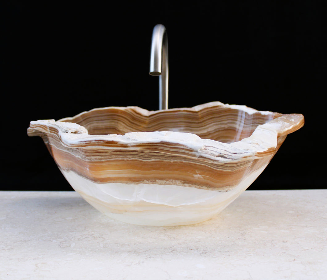 Natural Stone Sink - Modern Sink - Handmade Onyx Sink
