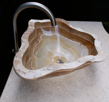 Load image into Gallery viewer, Natural Stone Sink - Modern Sink - Handmade Onyx Sink
