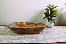 Load image into Gallery viewer, Rustic Onyx Decorative Stone Bowl - Multi colo
