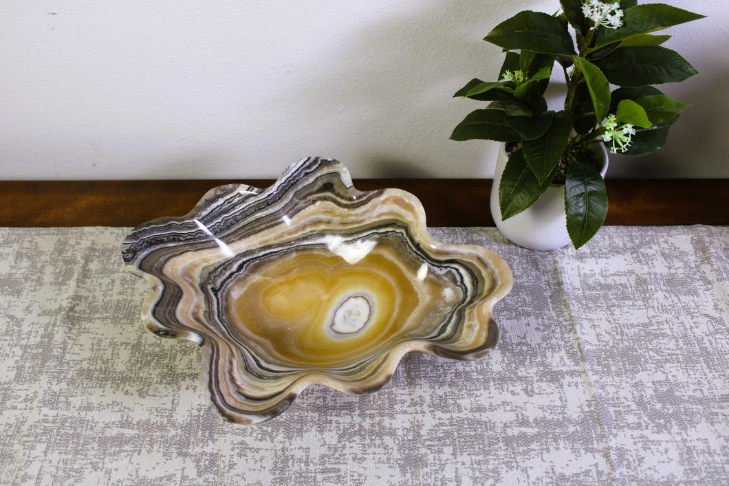 Unique Onyx Stone Bowl | Beautiful Onyx Centerpiece