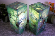 Load image into Gallery viewer, 2 Fluorite Unique and Elegant Onyx Stone Lamps
