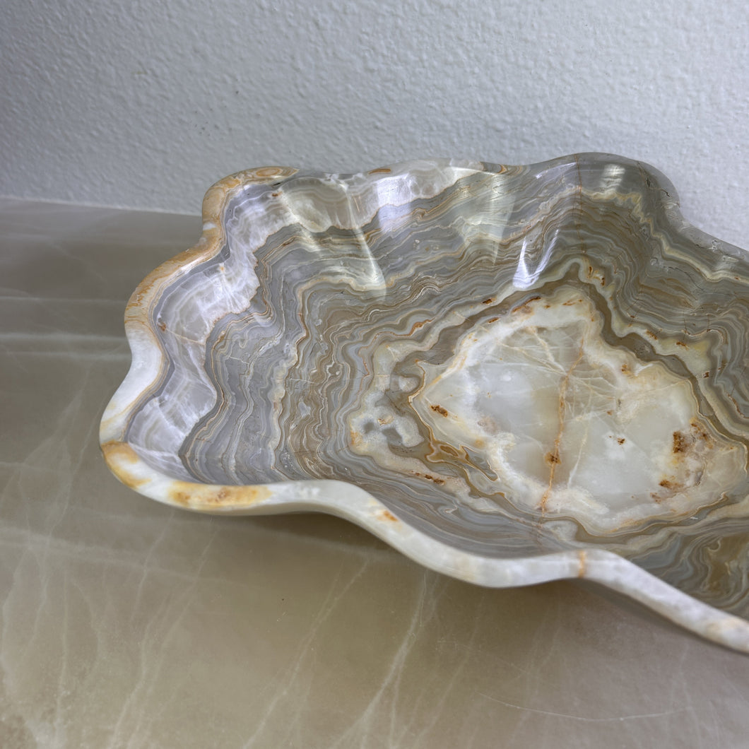 Onyx Bowl | Beautiful Onyx Bowl Centerpiece. BM06