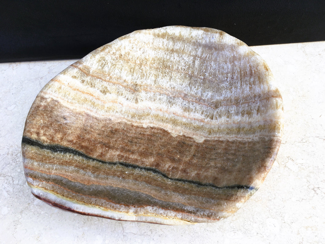 Rustic Onyx Decorative Stone Bowl