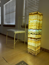 Load image into Gallery viewer, Large Onyx Lamp Floor Lamp | Pedestal Lamp | Aqua Onyx Home Lighting
