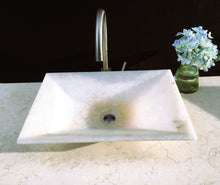 Load image into Gallery viewer, White Onyx Stone Bathroom Vessel Sink - Modern Sink - Handmade Onyx Sink
