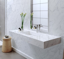Load image into Gallery viewer, Carrara Marble Sink | Luxury Marble Countertop with Basin 40&quot; X 20&quot;  X 6&quot;
