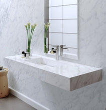 Load image into Gallery viewer, Carrara Marble Sink | Luxury Marble Countertop with Basin 30&quot;
