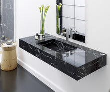 Load image into Gallery viewer, Custom Black Marble Sink | Luxury Marble Countertop with Basin 36&quot;

