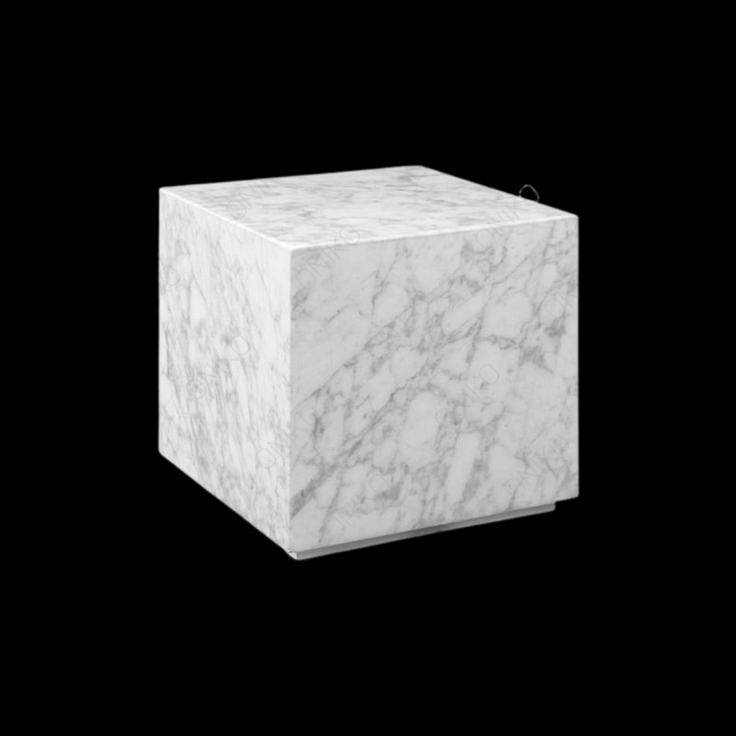 Carrara Marble Side Table