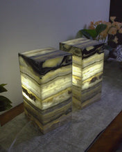 Load image into Gallery viewer, 2 Onyx Stone Lamps
