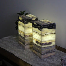 Load image into Gallery viewer, 2 Onyx Stone Lamps
