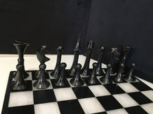 Load image into Gallery viewer, Black &amp; White Italian Chess Set
