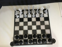 Load image into Gallery viewer, Black &amp; White Italian Chess Set

