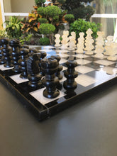 Load image into Gallery viewer, Black &amp; Beige Marble Chess Set
