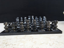 Load image into Gallery viewer, Grey &amp; Black English Chess Set
