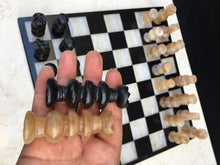 Load image into Gallery viewer, Beige &amp; Black English Chess Set
