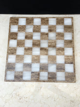 Load image into Gallery viewer, Hand Carved Travertine &amp; White Marble Chess Set
