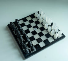 Load image into Gallery viewer, Handmade Onyx Chess Set | Black &amp; White Marble Chess Set | 7.7&quot; Onyx Chess Board
