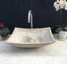 Load image into Gallery viewer, Beautiful Light Travertine Marble Sink,
