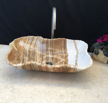 Load image into Gallery viewer, Unique Onyx Sink Vanity | Natural Stone Sink | Handmade Onyx Sink | | Vanity Sink |
